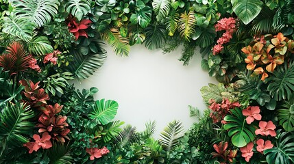 Nature's beauty indoor botanical garden with lush greenery
