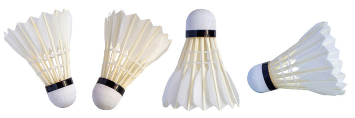 Shuttlecock isolated on white background. Badminton ball.