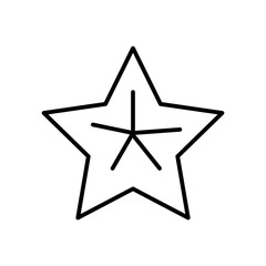 star fruit line icon