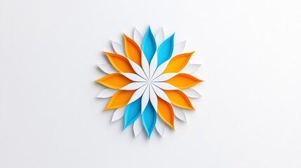 Obraz premium A decorative paper design featuring colorful petals in a floral arrangement.