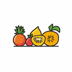 Fresh fruits logo simple
