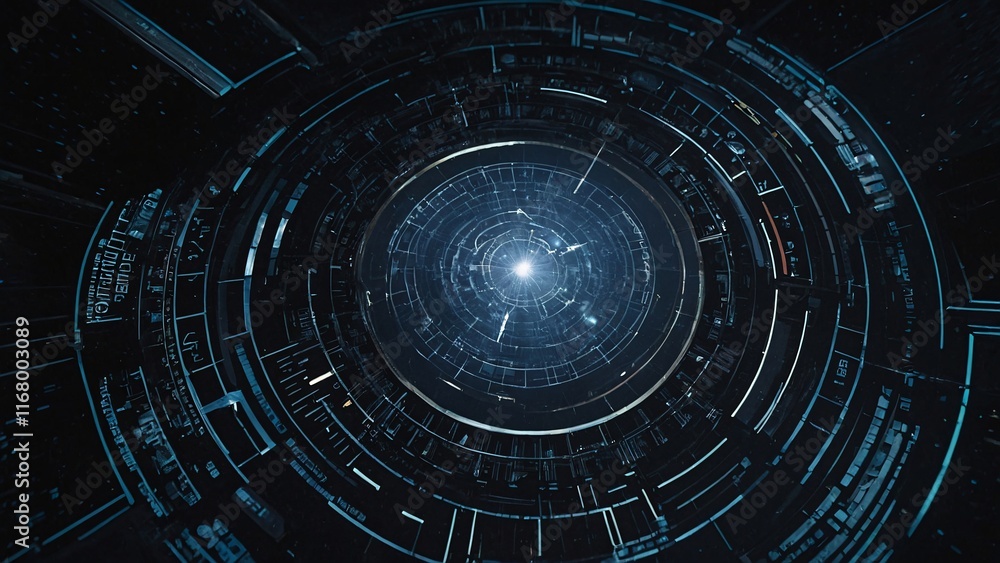 Poster digital vortex: journey into the core of innovation