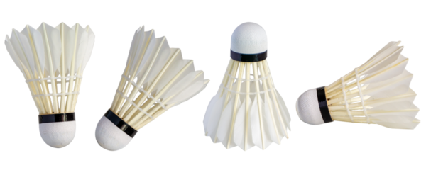 Shuttlecock isolated on white background. Badminton ball.