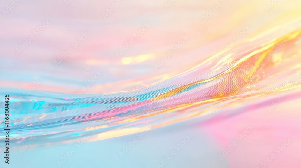 Poster bright colors and smooth textures create a captivating visual spectacle of holographic material shim