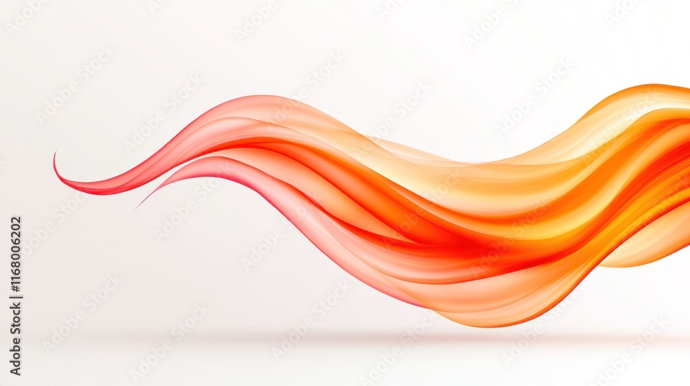 Poster Abstract flowing waves in warm colors creating a dynamic visual effect.
