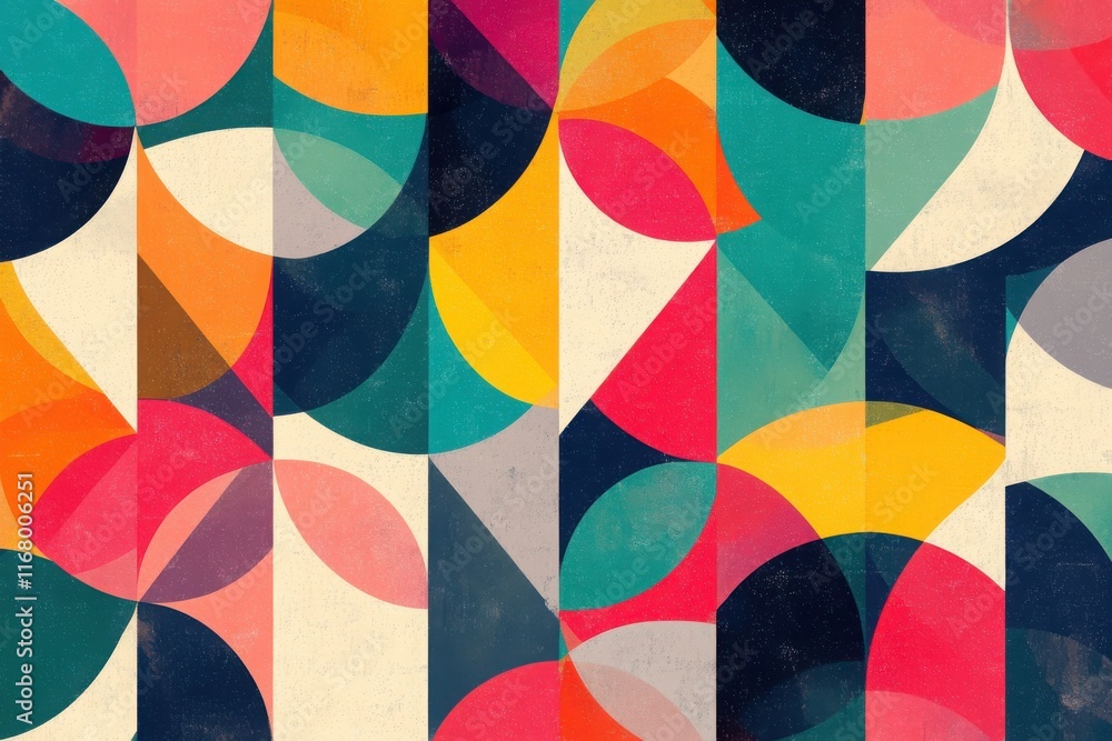 Poster kaleidoscope-inspired colorful texture in a seamless abstract design.