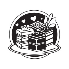  Chocolate day vector silhouette illustration 