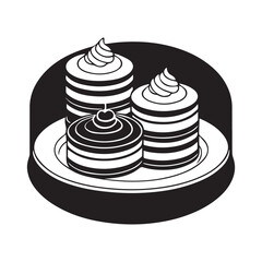  Chocolate day vector silhouette illustration 