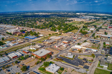Aerial View of the DFW Suburb of Mesquite, Texas during Summer