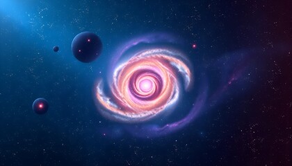 Mystical Nebula Illustration: Zodiac Animals Interwoven with Cosmic Swirls