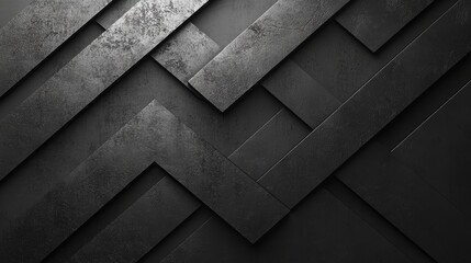 Minimalistic design of overlapping black textured metallic panels