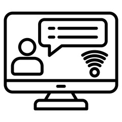 communication online single icon