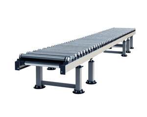 Conveyor roller system for efficient material handling in warehouses. This industrial equipment enhances productivity and streamlines operations in various settings
