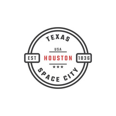 Houston Texas Badge Design