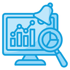 Obraz premium Data Monitor Icon Element For Design