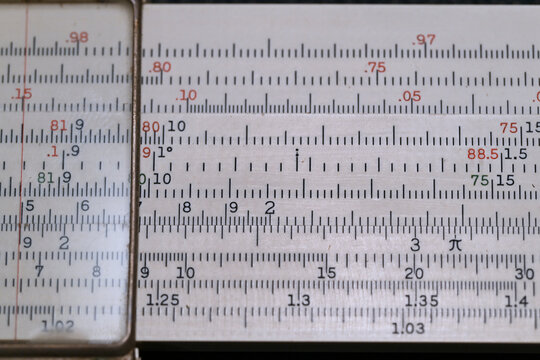 slide rule for manual calculations, obsolete technology