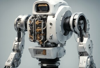 robot industrial isolated white