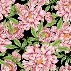 Beautiful seamless pattern with floral background.