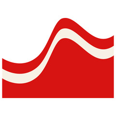 Indonesian Flag Ribbon Frame with Flat Design Style. Vector Illustration Isolated on White Background