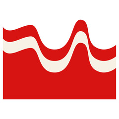 Indonesian Flag Ribbon Frame with Flat Design Style. Vector Illustration Isolated on White Background