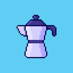 Pixel art Coffee Moka Pot game asset design