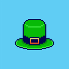 Pixel art Leprechaun Hat St Patrick's Day game asset design