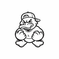 Duck mascot logo design