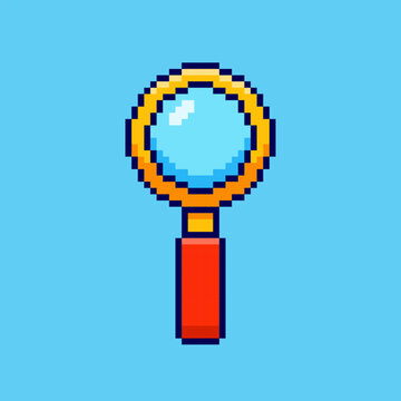 Pixel art magnifier game asset design