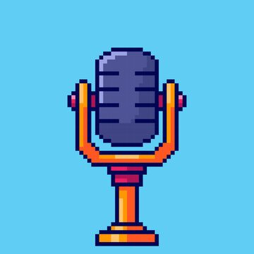 Pixel art Microphone game asset design