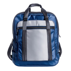 Naklejka premium Stylish Blue and Grey Travel Backpack Carry on Bag Shoulder Bag