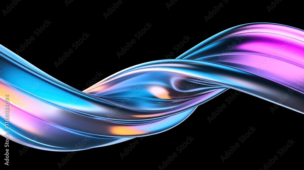 Poster a vibrant, flowing abstract design with smooth gradients and curves.