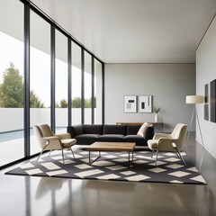 Fototapeta premium modern living room with sofa