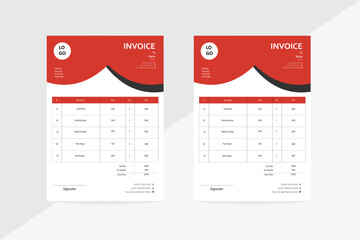 Invoice design templet file for print