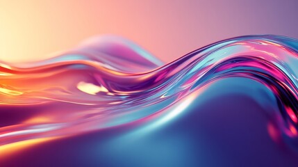 A vibrant, abstract image showcasing flowing waves in shades of blue, purple, and orange, creating a sense of movement and fluidity.