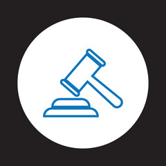 Gavel set icons. Judge gavels collection flat icon. Auction hammer icon. Gavel icon in different style. Court tribunal symbol - stock vector.