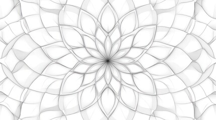 Obraz premium Intricate and mesmerizing geometric floral pattern in a monochrome minimalist design perfect for creating elegant and visually striking backgrounds textures and designs