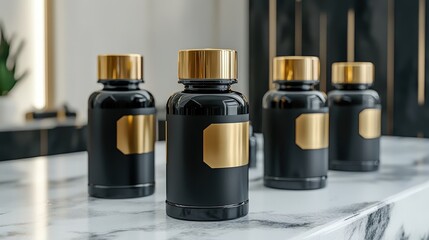 A collection of vintage glass bottles, vials, and droppers containing various liquids, likely used in a historical medical or pharmaceutical laboratory