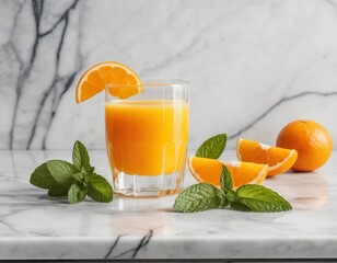 Fototapeta premium orange juice with mint