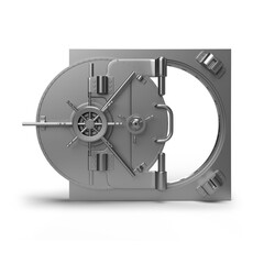 bank vault door 3D render