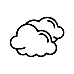 Simple cloud icon outline line art style