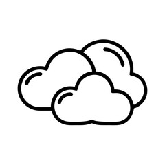 Simple cloud icon outline line art style
