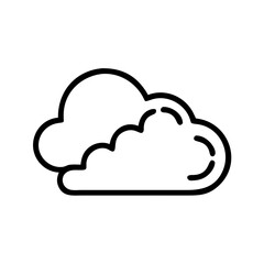 Simple cloud icon outline line art style