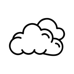 Simple cloud icon outline line art style