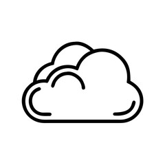 Simple cloud icon outline line art style