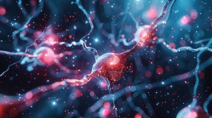 Abstract shapes representing neural networks in an AI environment