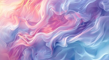 Abstract swirls and waves of pastel colors blending seamlessly together