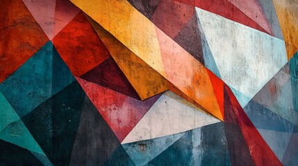 Fototapeta premium geometric pattern wallpaper with vintage colour