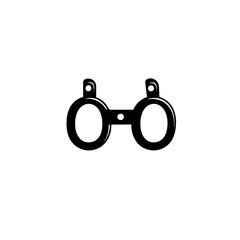 Handcuffs in one continuous line drawing. Symbol of police justice and jail convict concept in simple linear style. True crime banner with editable stroke. Doodle vector illustration