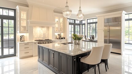 Modern kitchen design showcase elegant home interior bright stylish