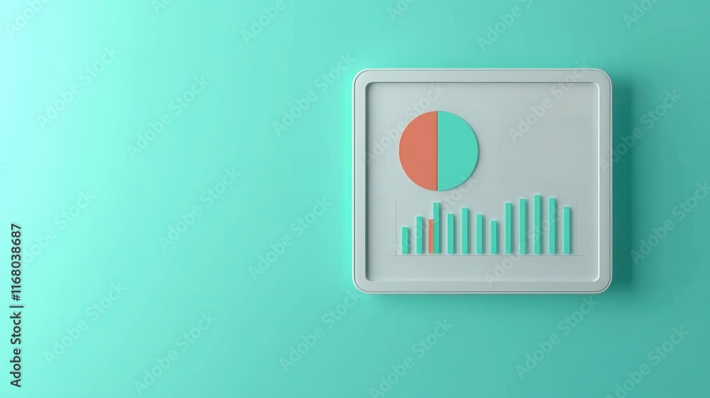 Aufkleber 2025 goals setting with vision and strategy. modern infographic on a teal background featuring chart